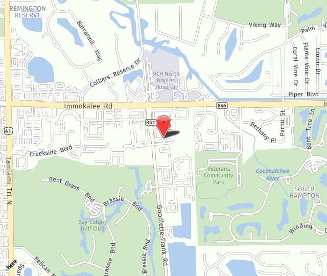 Location Map: 1285 Creekside Blvd. East Naples, FL 34109